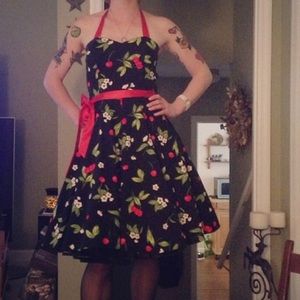 Cherry Print Swing Dress